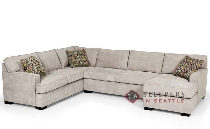 Customize And Personalize 146 True Sectional Fabric Sofastanton | True  Sectional Size Sofa Bed | Sleepersinseattle Inside U Shaped Sectional Sofa With Pull Out Bed (View 20 of 20)
