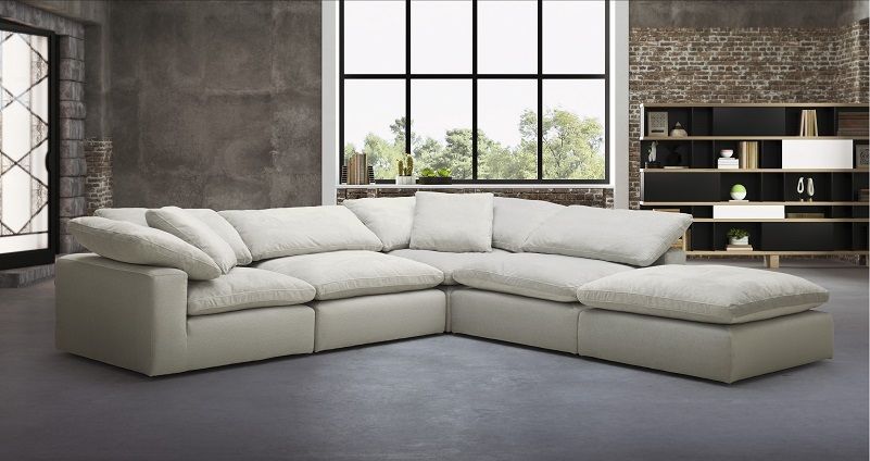 Divani Casa Unity – Modern White L  Shaped Reversible Sectional Sofa Within Reversible Sectional Sofas (Gallery 18 of 20)