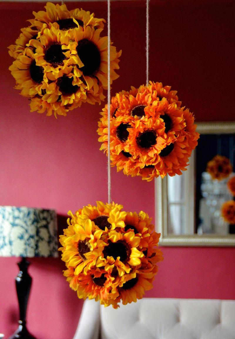 Diy Hanging Sunflower Pendants (sunflower Kissing Balls) – Always Order  Dessert With Regard To Latest Hanging Sunflower (Gallery 1 of 20)