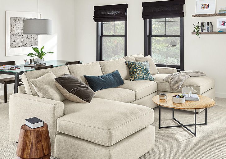 Double Chaise Sectional Design Ideas For Living Rooms – Room & Board Intended For Sofas With Double Chaises (View 7 of 20)