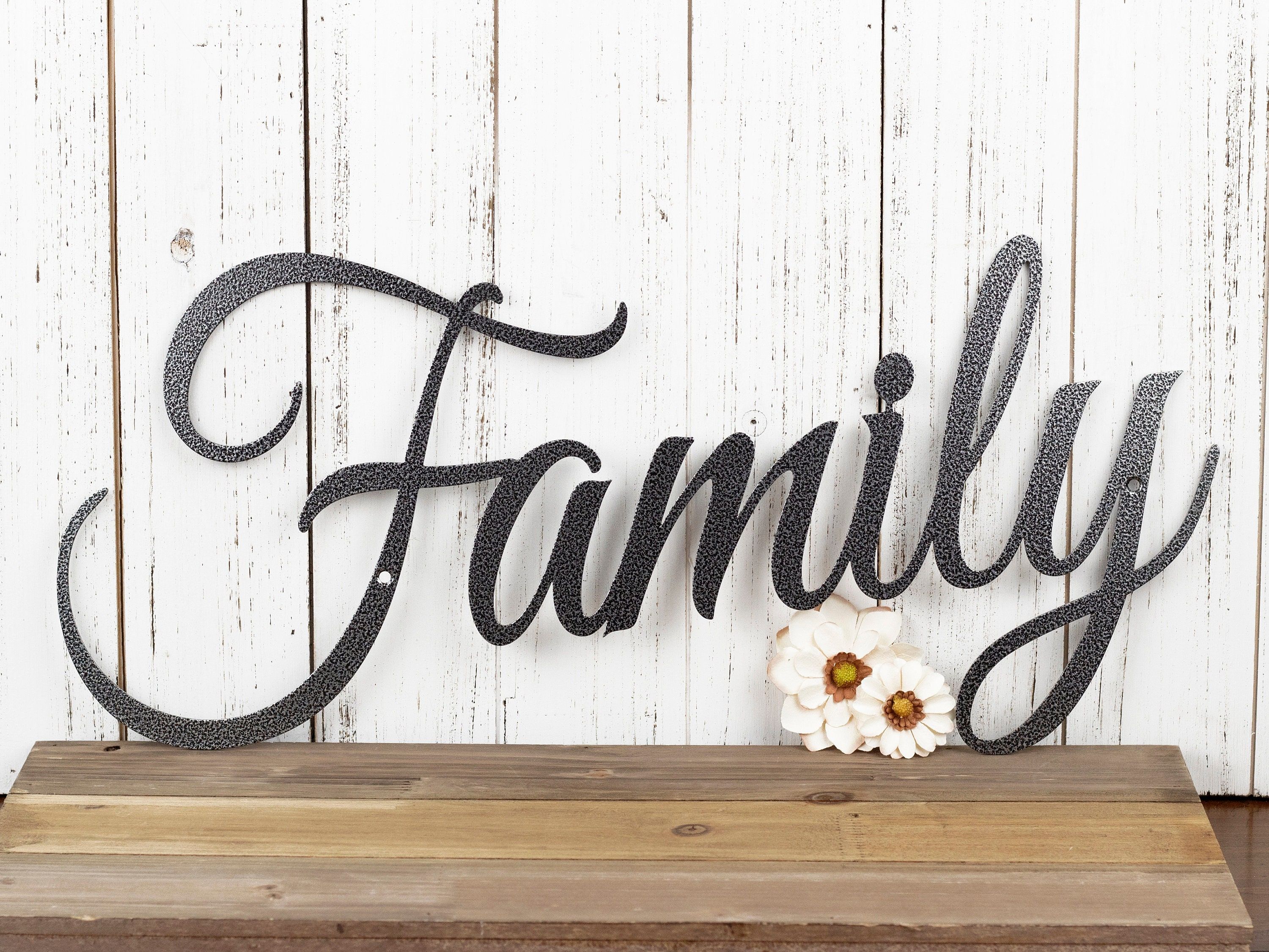 Family Metal Sign Metal Wall Art Wall Hanging Metal Wall – Etsy With Regard To Latest Family Wall Sign Metal (Gallery 1 of 20)