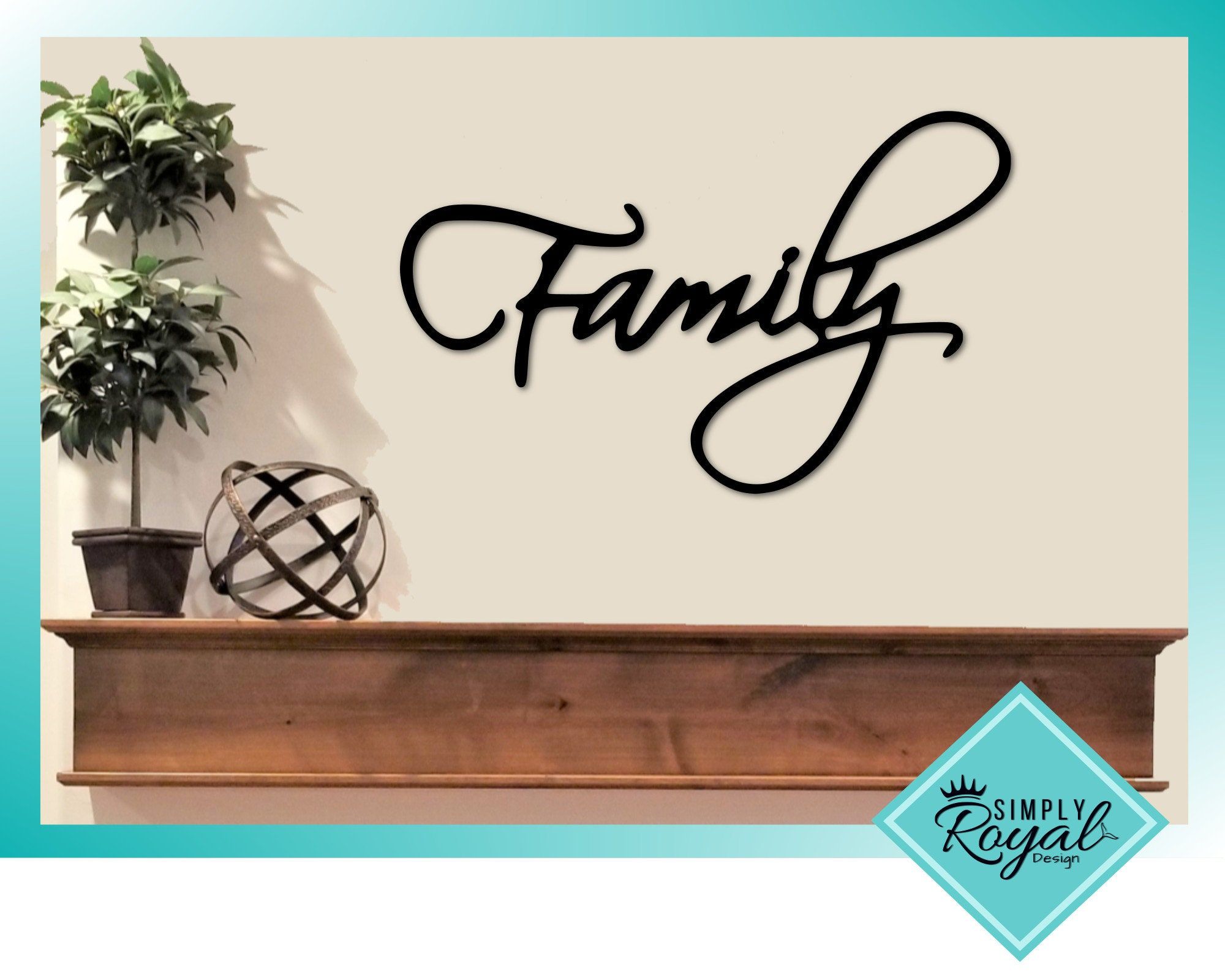 Family Sign Metal Words For The Wall Metal Wall Art – Etsy With Regard To Most Current Family Wall Sign Metal (Gallery 6 of 20)