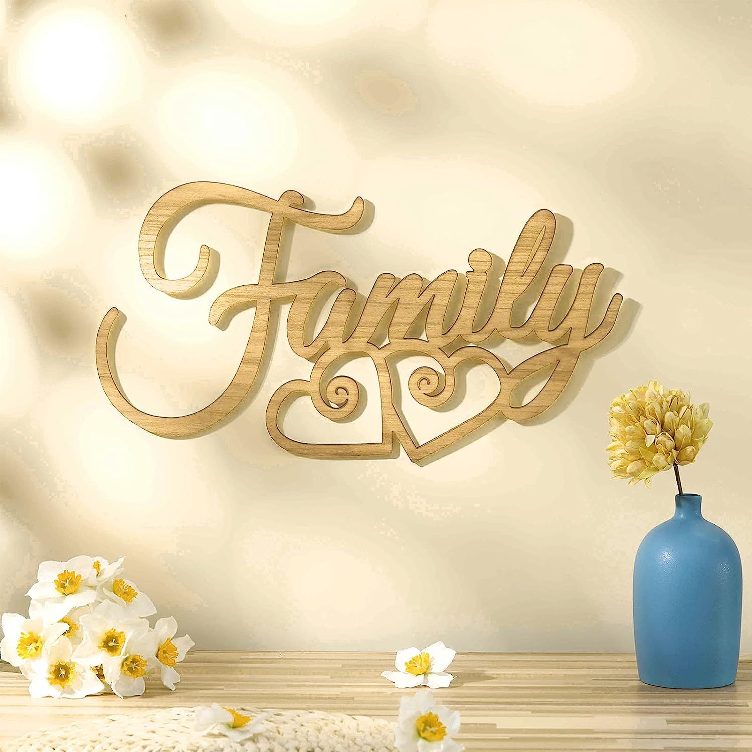 Family Wall Sign Family Wall Decor Sign Family Word India | Ubuy Intended For Most Up To Date Family Word Wall Art (View 17 of 20)