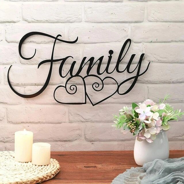 Family Wall Sign Family Wall Decor Sign Family Word Wall Art Family Wall  Hanging Letter Type Retro Metal Plate Home Decoration   – Aliexpress Mobile With Most Recent Family Word Wall Art (View 2 of 20)
