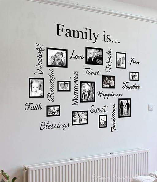 Family Word Quote Gallery Wall | Wall Art Decal Sticker With Regard To Most Recently Released Family Word Wall Art (Gallery 4 of 20)
