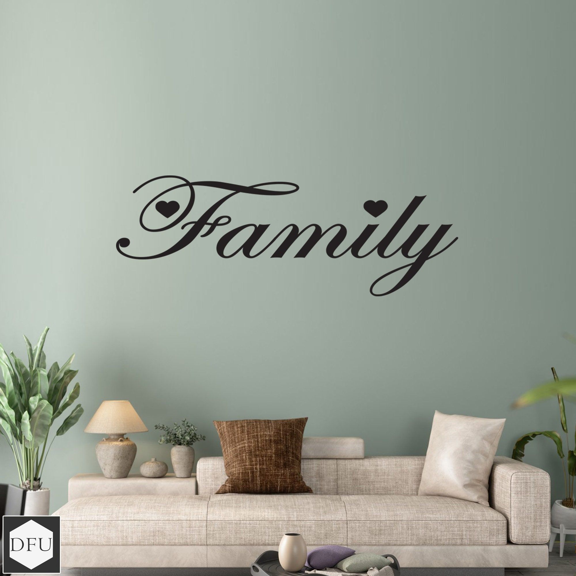 Family Word Wall Sticker Wall Art Decal Living Room – Etsy Pertaining To Recent Family Word Wall Art (View 9 of 20)