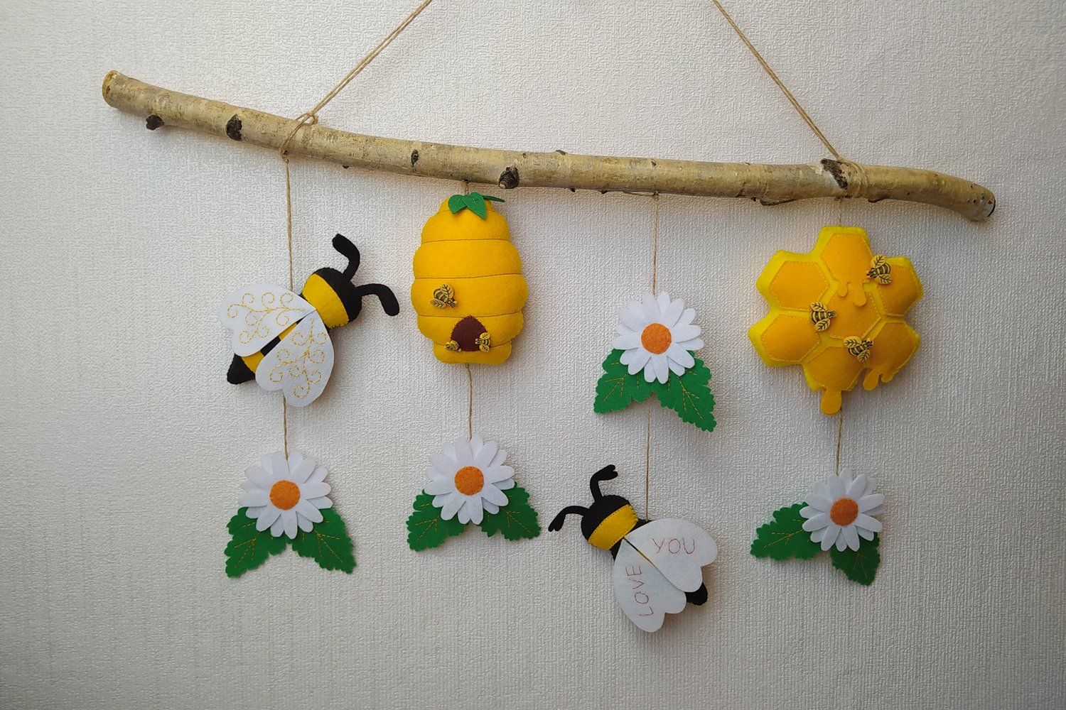 Felt Honey Bee Pattern | Bee Hive Ornament |honeybee Pattern Intended For Current Bee Ornament Wall Art (Gallery 13 of 20)