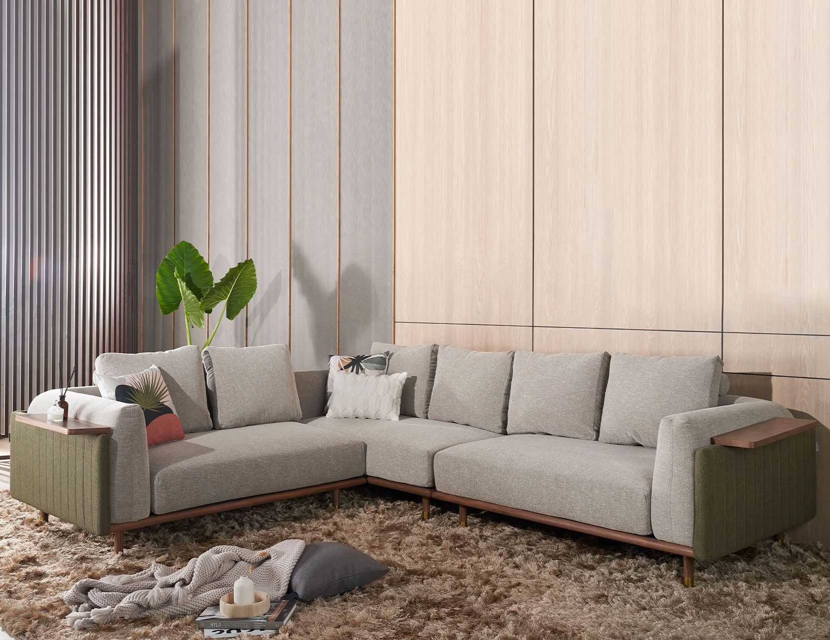 Guide To Modern Sofas In The Living Room: L Shaped Sofas Within Modern L Shaped Fabric Upholstered Couches (Gallery 1 of 20)