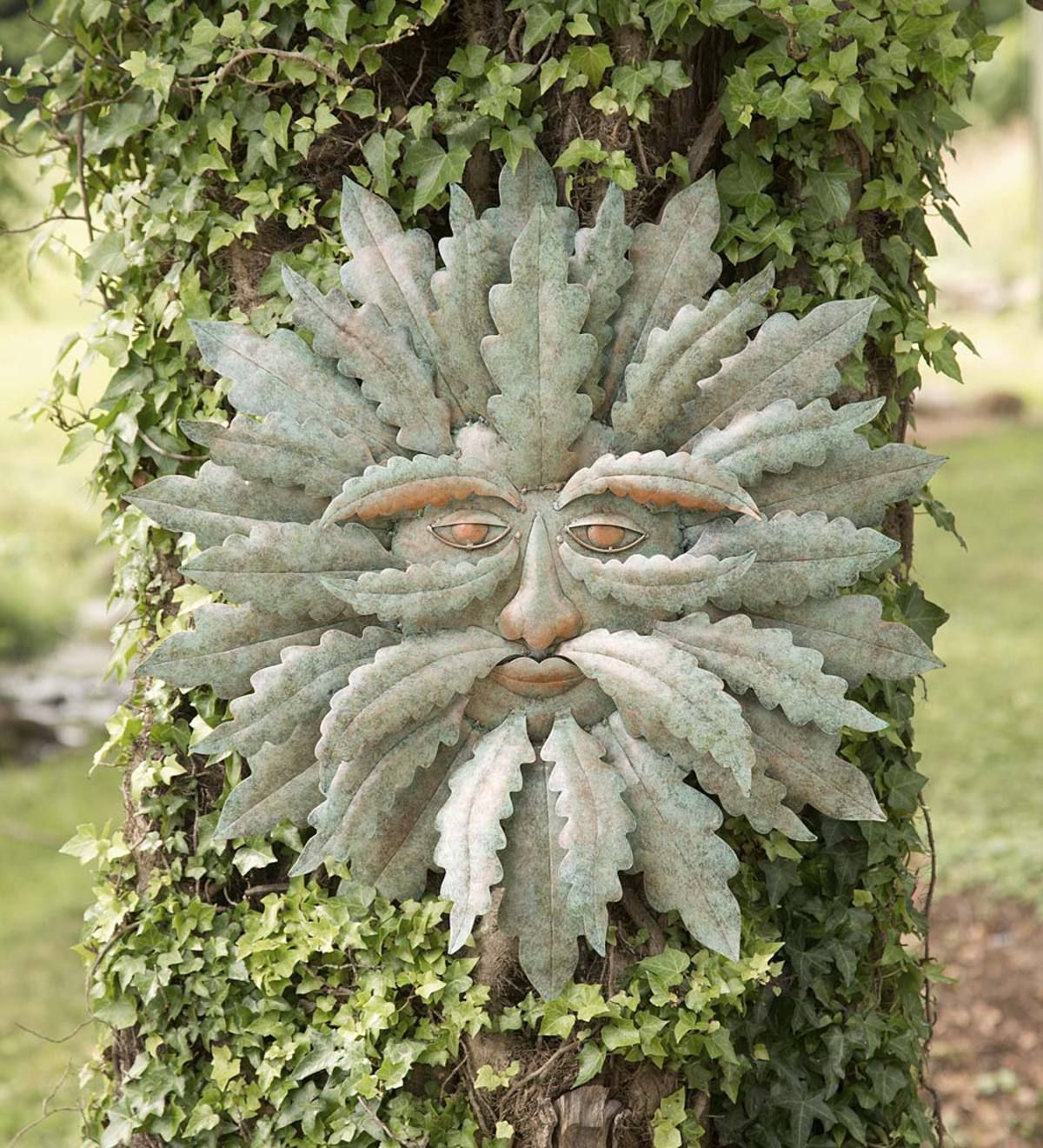 Handcrafted Metal Indoor/outdoor Green Man Wall Art | Wind And Weather Intended For Current Indoor Outdoor Wall Art (View 2 of 20)