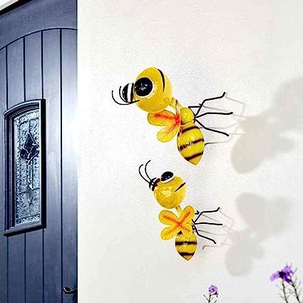 Hanging Garden Metal Bee Ornament Wall Clinger Garden Hanger | Marco Paul Pertaining To Recent Bee Ornament Wall Art (Gallery 19 of 20)