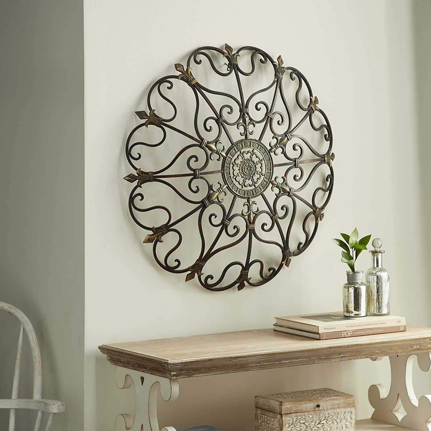 Hanging Metal Medallion Wall Art Decor 29" Circular Rustic Antique  Outdoor Home | Ebay With Regard To Current Rustic Decorative Wall Art (View 11 of 20)
