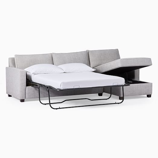 Henry 2 Piece Sleeper Sectional Storage | Sofas & Sectionals | Sleeper  Sectional, Beds For Small Spaces, Storage Chaise Pertaining To Sleeper Sofas With Storage (View 20 of 20)