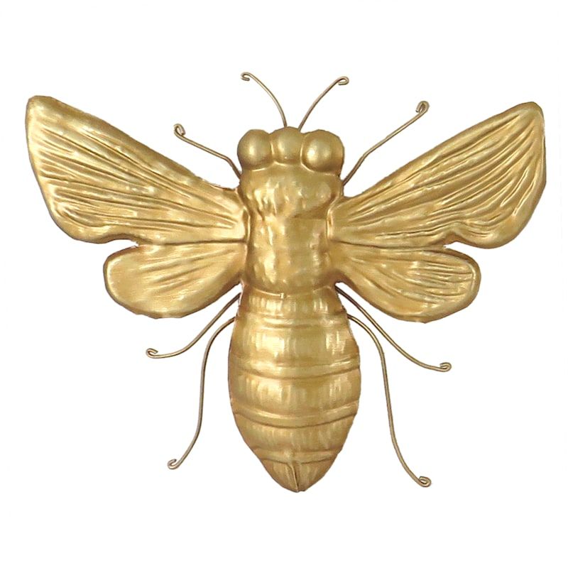 Honeybloom Gold Metal Bee Wall Art Intended For 2018 Bee Ornament Wall Art (Gallery 16 of 20)