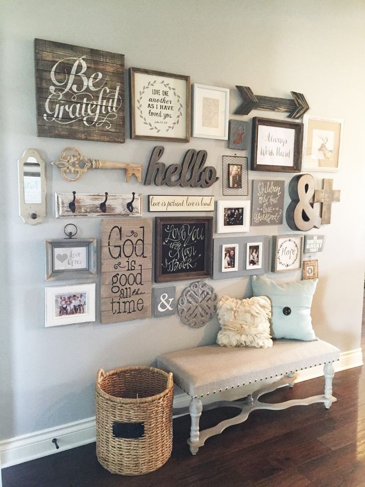 How To Create A Gallery Wall In Your Home | A Blissful Nest | Farm House  Living Room, Decor, Home Decor For Most Popular Farmhouse Ornament Wall Art (Gallery 3 of 20)