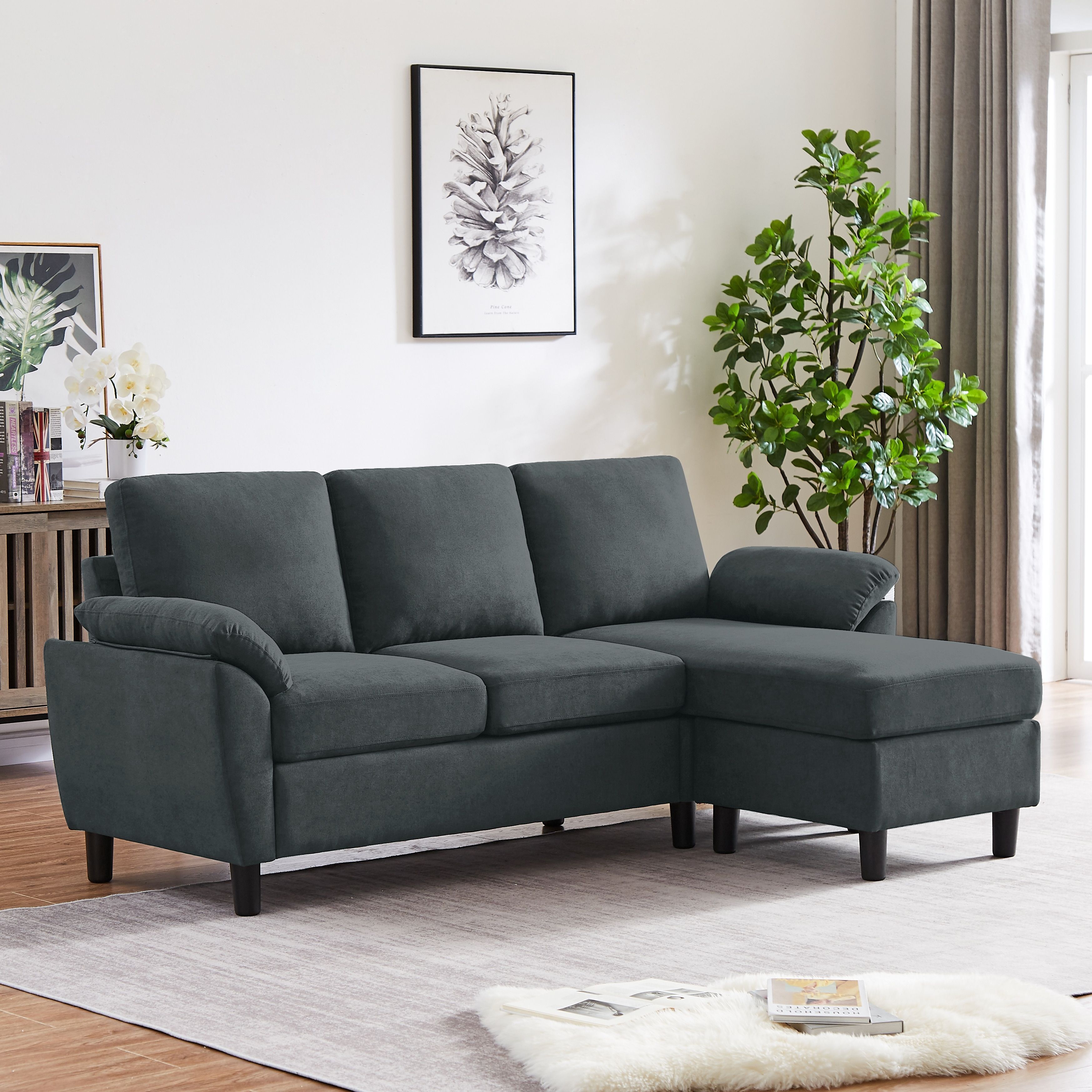 Jarenie Sofa Couch Upholstered L Shape Sectional Sofas Sets For Living Room  – On Sale – – 36756391 Intended For Sectional Couches For Living Room (View 10 of 20)
