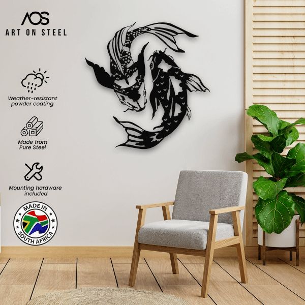 Koi Fish Metal Wall Art With Regard To Most Up To Date Weather Resistant Metal Wall Art (View 10 of 20)