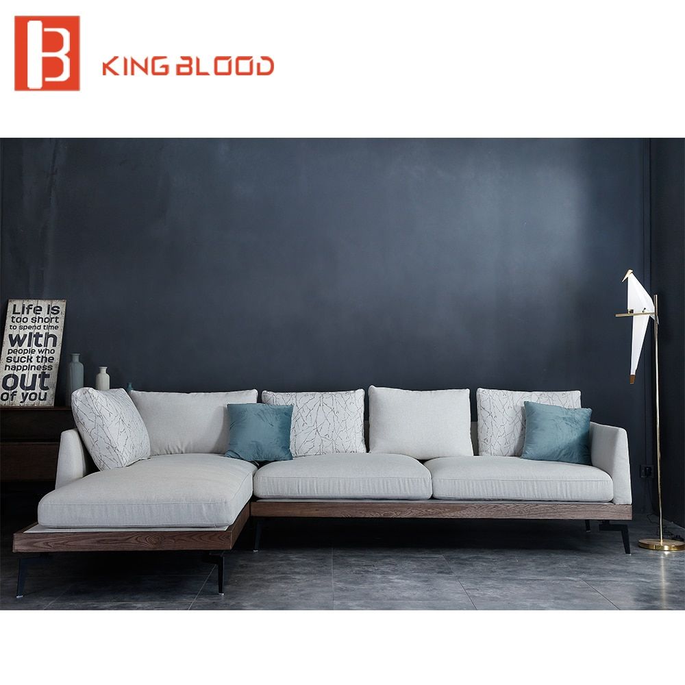 L Shape Modern Wooden Designs Modern Linen Fabric Sofa Set – Living Room  Sofas – Aliexpress Intended For Modern Linen Fabric Sofa Sets (View 10 of 20)