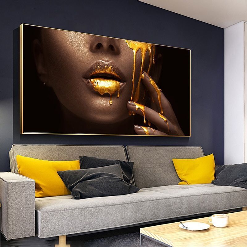 Large Wall Art Pictures Women Face Gold Liquid Print Canvas Paintings Home  Decor | Ebay Throughout Most Recent Women Face Wall Art (View 17 of 20)