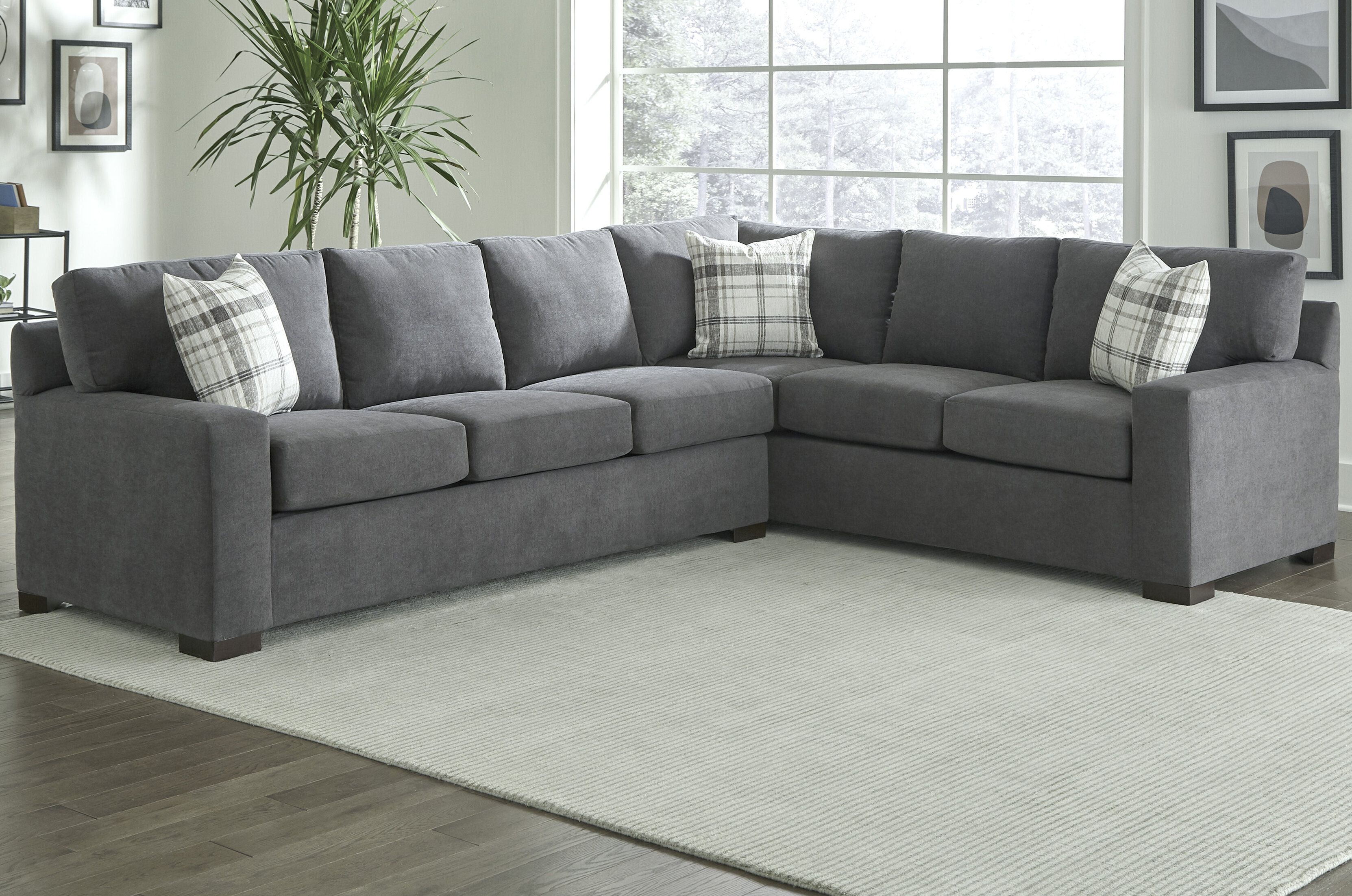 Latitude Run® Anniebell 2 – Piece Upholstered Sectional | Wayfair Within Left Or Right Facing Sleeper Sectional Sofas (View 15 of 20)