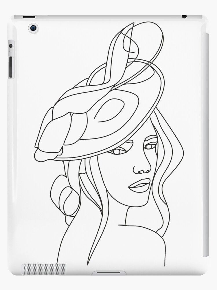 Line Art Sexy Woman In A Hat.minimalistic Logo Illustration (View 16 of 20)