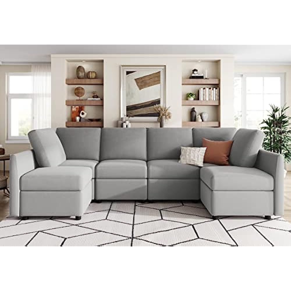 Linsy Home Modular Sectional Sofa, Convertible U | Ubuy Qatar With Regard To U Shaped Modular Sectional Sofas (View 19 of 20)