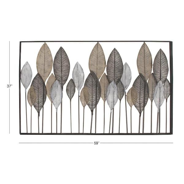 Litton Lane Leaf Tall Cut Out Bronze Wall Decor With Intricate Laser Cut  Designs 65650 – The Home Depot For Latest Intricate Laser Cut Wall Art (View 8 of 20)