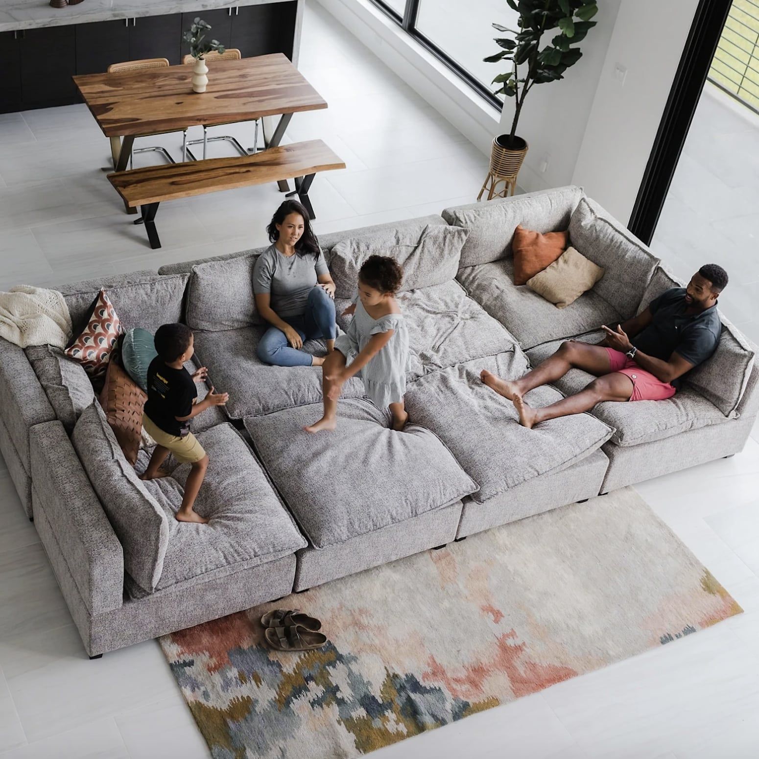 Living Room Furniture For Large Families 2022 | Popsugar Home Regarding Oversized Sleeper Sofa Couch Beds (View 17 of 20)