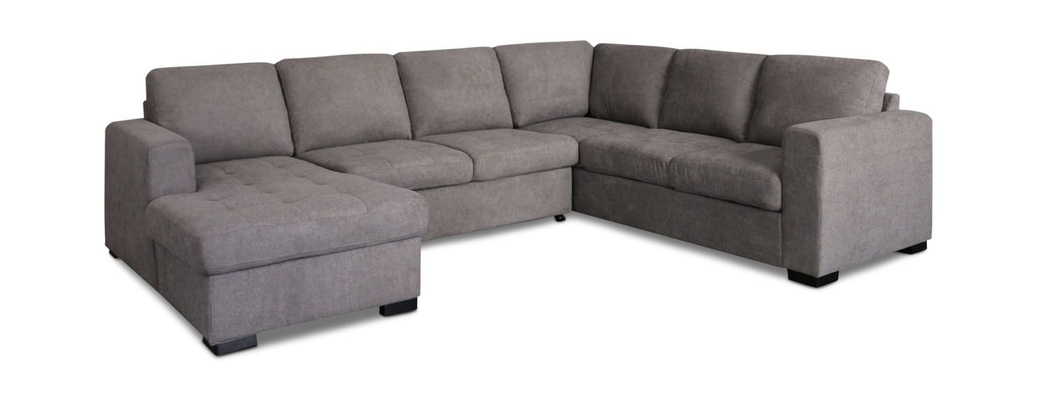 Louden Sleeper Sectional With Storage Chaise | Dock86 Intended For Left Or Right Facing Sleeper Sectional Sofas (View 8 of 20)