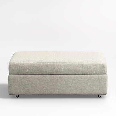 Lounge Deep Ottoman For Couch + Reviews | Crate & Barrel Inside Sofa Set With Storage Tray Ottoman (View 10 of 20)