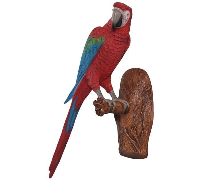 Macaw Parrot Wall Decor (red & Blue) Sculptures Pertaining To Most Current Bird Macaw Wall Sculpture (Gallery 3 of 20)