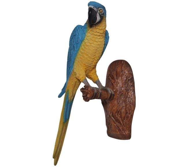 Macaw Parrot Wall Decor (yellow & Blue) Sculptures For Most Up To Date Bird Macaw Wall Sculpture (Gallery 5 of 20)