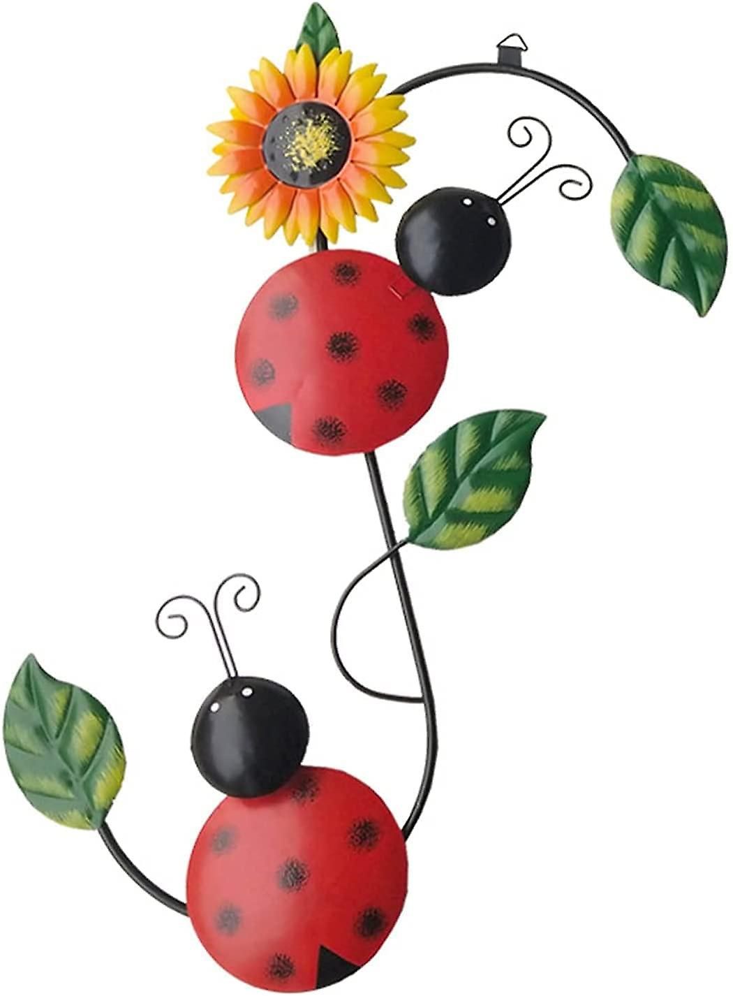 Metal Bee Sunflower Ornaments, Wall Hanging Ladybug Art Craft Ornament,  Pastoral Style Sculpture Pendant For Home Garden Decoration Decor Gift |  Fruugo Fr With Regard To Recent Bee Ornament Wall Art (Gallery 12 of 20)