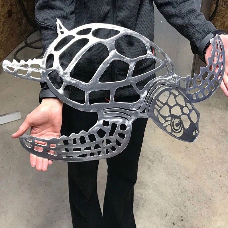 Metal Sea Turtle Ornament Beach Ocean Theme Crafts Wall Arts Decorations Wall  Hanging For Bathroom Indoor Living Room Home Decor| | – Aliexpress For Current Metal Coastal Ocean Wall Art (View 6 of 20)