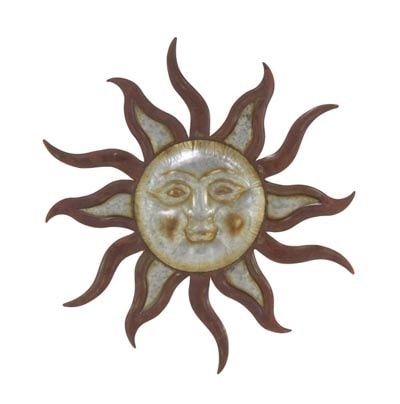 Metal Sun Face Wall Decor – Globe Imports With Best And Newest Sun Face Metal Wall Art (View 17 of 20)