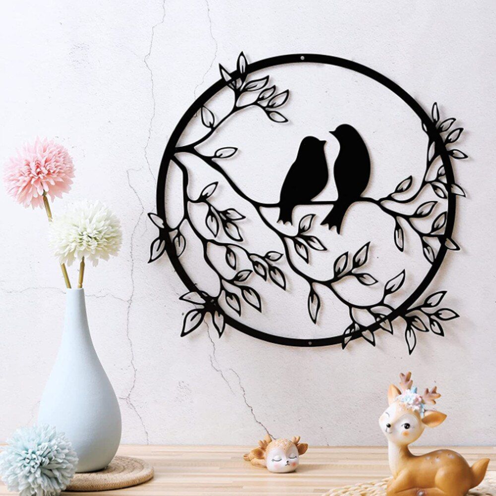 Metal Wall Art Bird On Tree Branch Metal Bird Wall Silhouette Bird Wall Art  Decor Per Soggiorno Garden Home Wall Party Decor _ – Aliexpress Mobile For Most Recently Released Bird On Tree Branch Wall Art (Gallery 1 of 20)