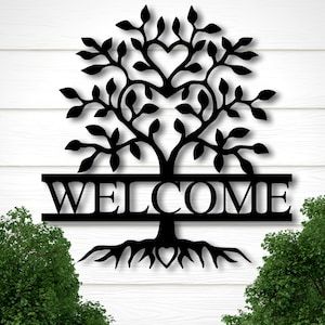 Metal Welcome Sign – Etsy With Regard To Current Vintage Metal Welcome Sign Wall Art (View 11 of 20)
