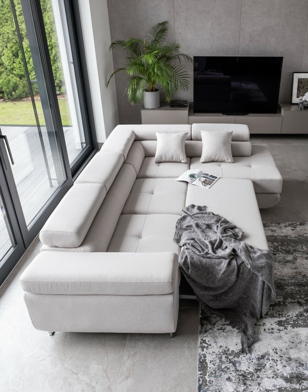 Modern Design L Shape Corner Sofa Bed Antonio. Easy Clean Fabrics (View 13 of 20)