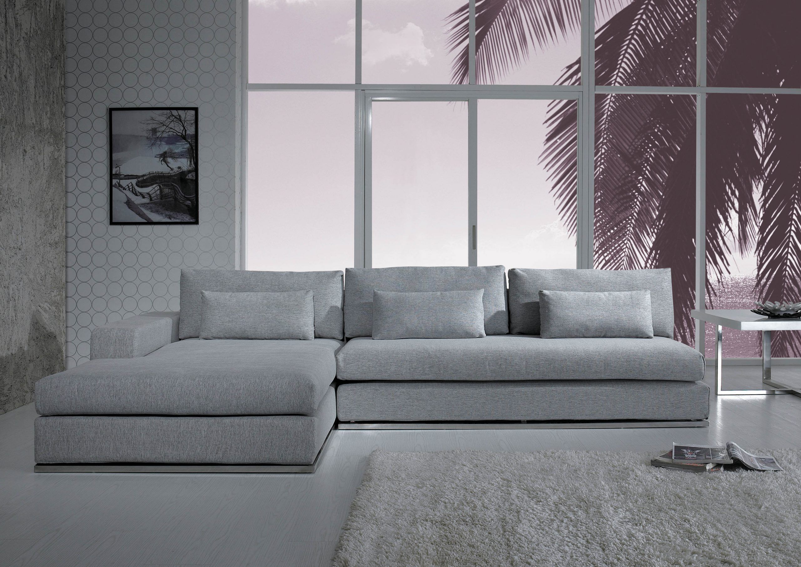 Modern L Shape Sofa – Joy Furniture Inside Modern Fabric L Shapped Sofas (View 10 of 20)