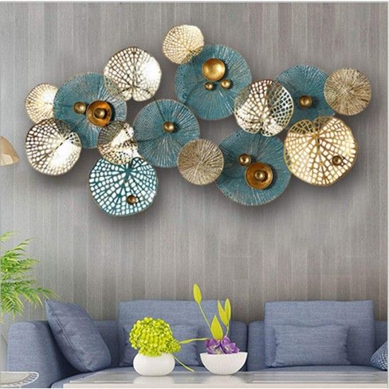 Multicolored Plates Metal Wall Art For Living Room Decor For 2018 Multicolor Metal Plates Centerpiece Wall Art (View 16 of 20)