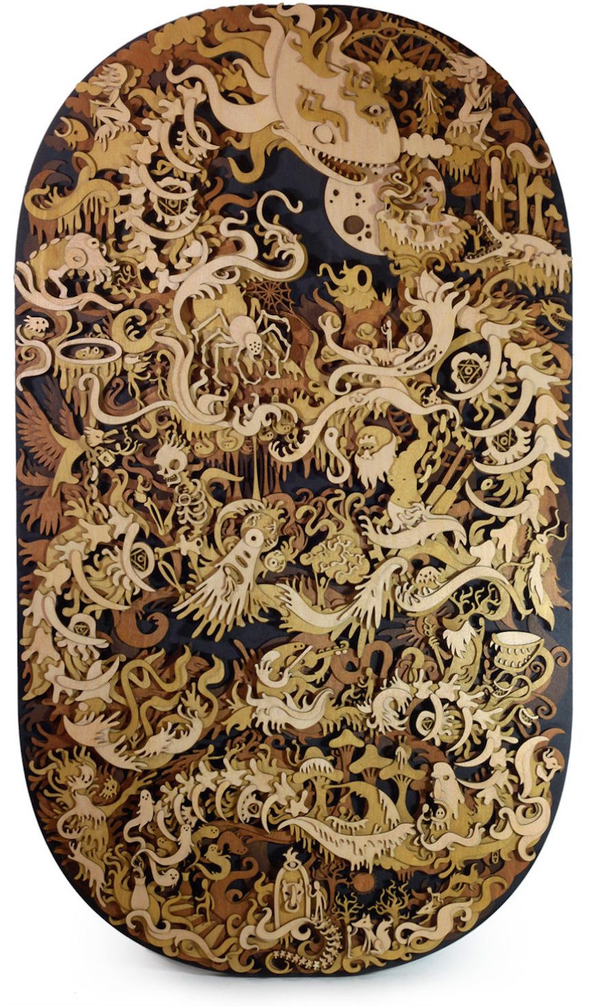 New Laser Cut Wood Illustrationsmartin Tomsky — Colossal Regarding Most Recently Released Intricate Laser Cut Wall Art (View 11 of 20)