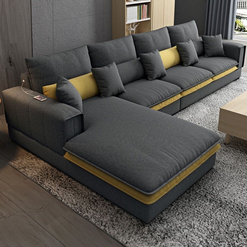 Nordic Luxury Technology Cloth Corner Fabric Sofa Set Furniture Lounge  Living Room Sofas Sectional Velvet Modern L Shaped Sofa – Living Room Sofas  – Aliexpress With Regard To Modern Fabric L Shapped Sofas (View 11 of 20)