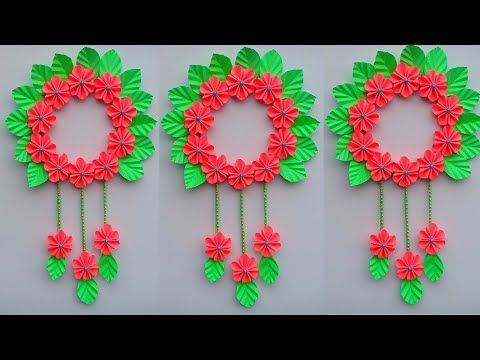 Paper Craft!!! Wall Hanging Craft Ideas!! Room Decoration/diy Art And Craft  /creative Art – Youtube | Paper Crafts, Flower Diy Crafts, Diy Arts And  Crafts Throughout Recent Handcrafts Hanging Wall Art (View 6 of 20)