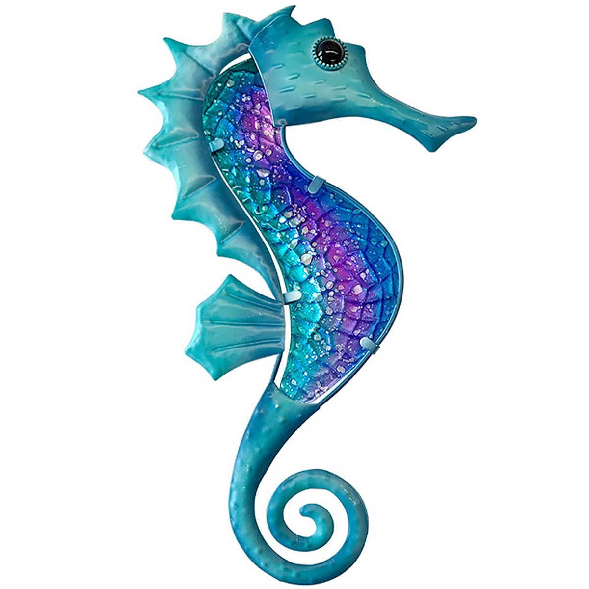 Pcapzz Metal Seahorse Wall Decor,metal Seahorse Owl Wall Art,metal And  Glass Art Sculpture Hanging Decor For Home Patio Porch Garden Bedroom –  Walmart Regarding Best And Newest Seahorse Wall Art (Gallery 18 of 20)