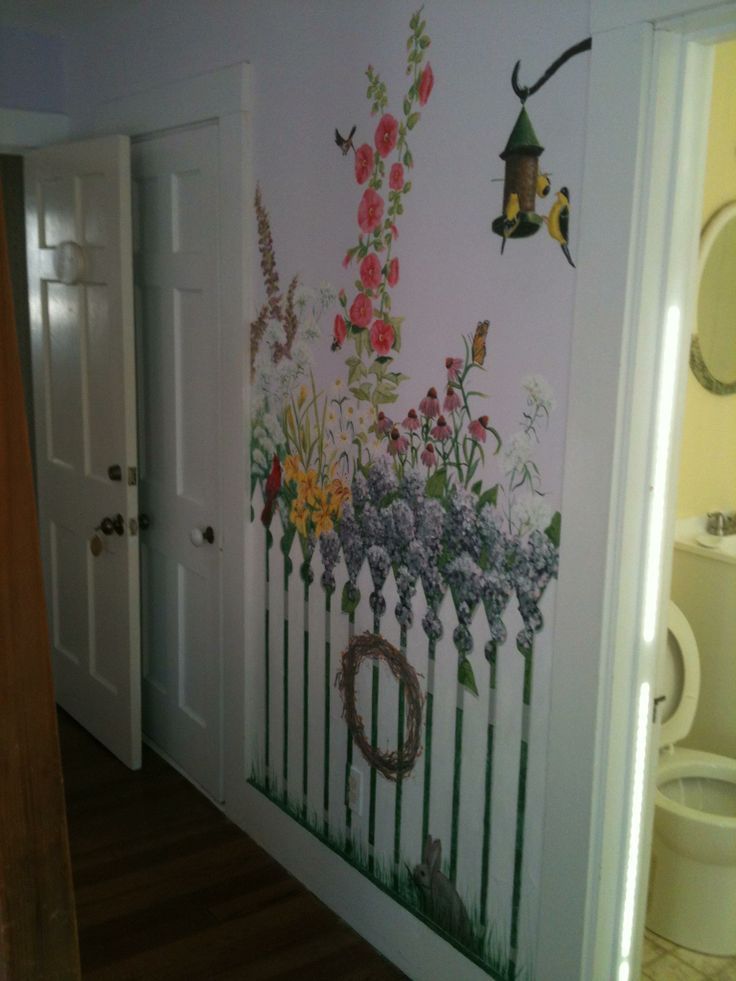 Picket Fence Mural | Wall Murals Diy, Wall Painting, Wall Murals Intended For Most Current Bathroom Bedroom Fence Wall Art (View 7 of 20)