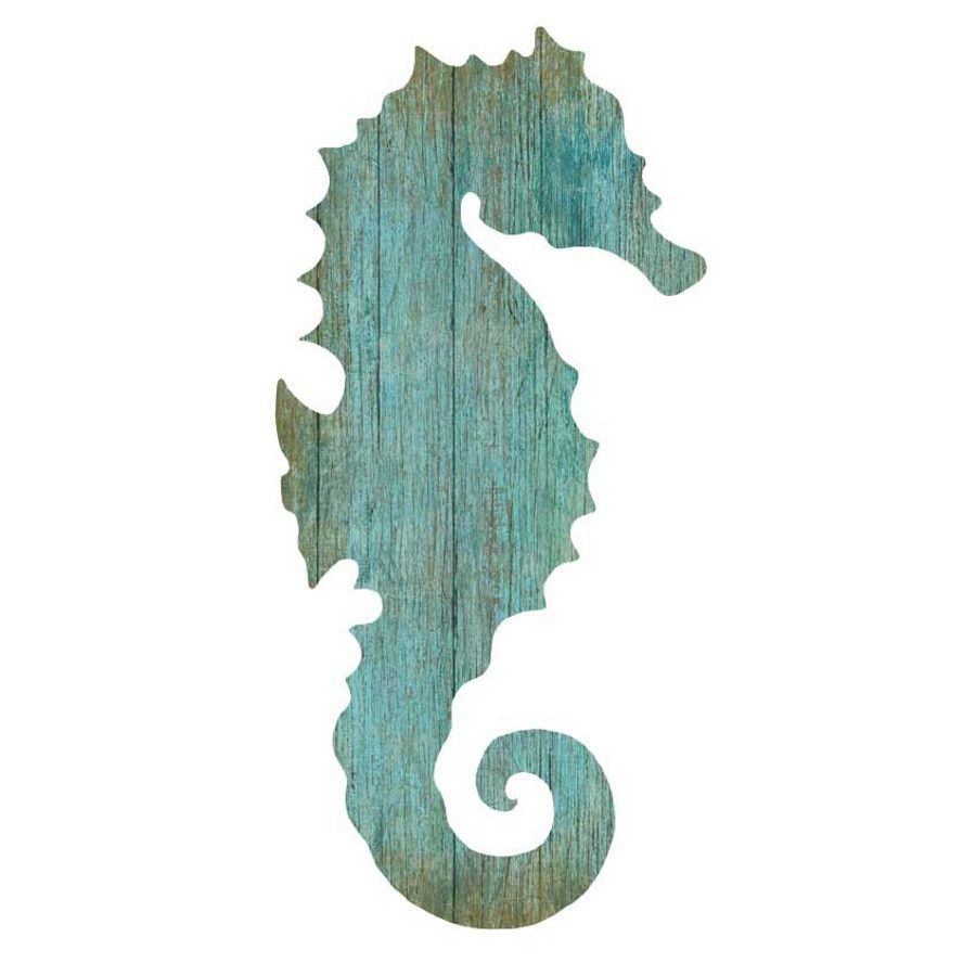 Seahorse Silhouette Facing Right Wall Art – Aqua – Beach Décor Shop With Regard To 2018 Seahorse Wall Art (View 9 of 20)