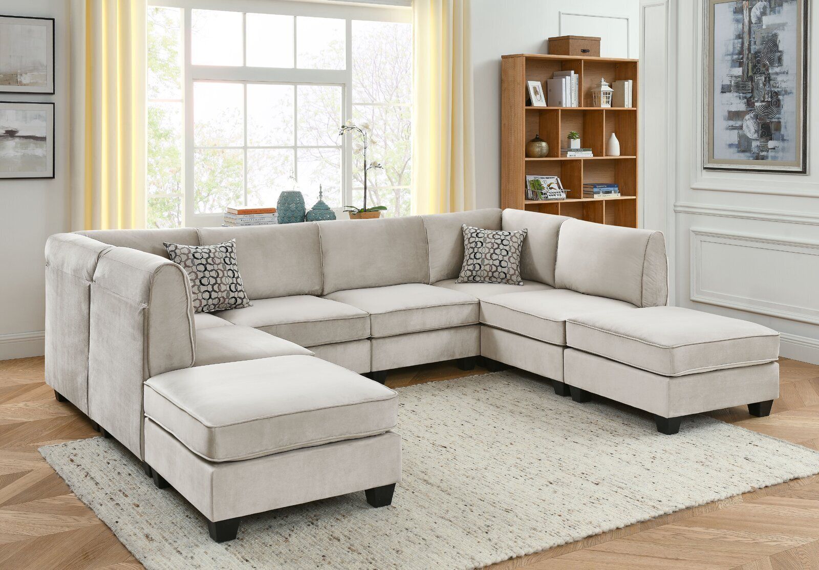 Sectional Sofa With Ottoman – Ideas On Foter Inside Sectional Sofas With Ottomans And Tufted Back Cushion (View 9 of 20)