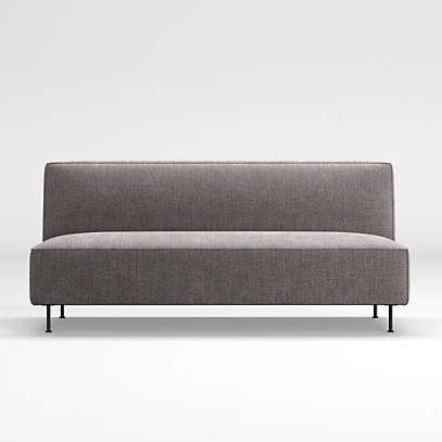 Strom Modern Armless Loveseat + Reviews | Crate & Barrel In Modern Loveseat Sofas (View 11 of 20)