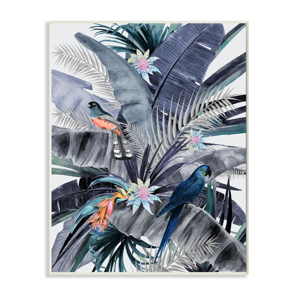 Stupell Industries Tropical Jungle Nature Parrot Bird Floral Scene Urban  Road 19 In H X 13 In W Floral Print In The Wall Art Department At Lowes For Recent Parrot Tropical Wall Art (View 13 of 20)