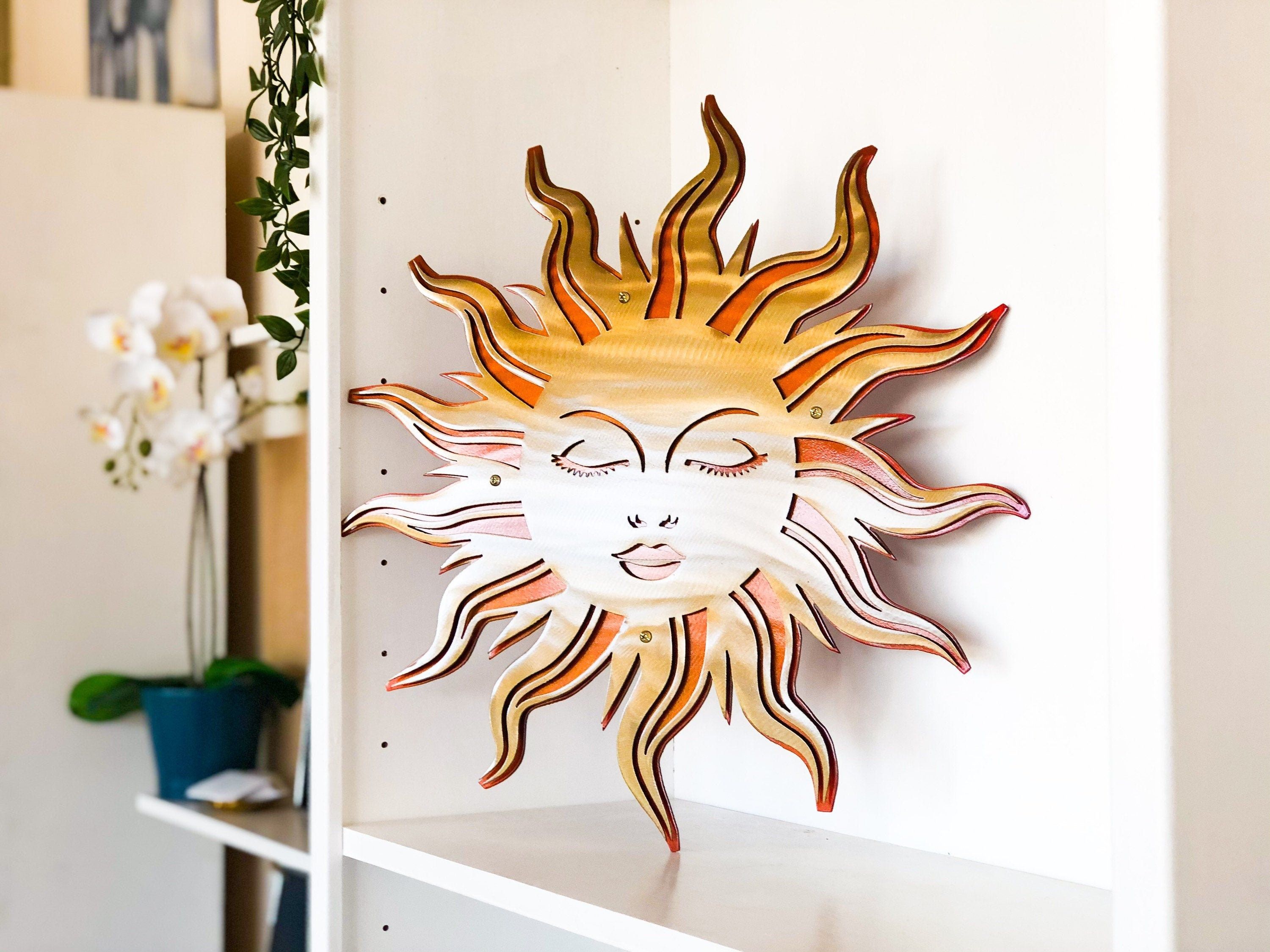 Sun In Splendor Metal Wall Art Southwest Decor Sun Face – Etsy Regarding Most Up To Date Sun Face Metal Wall Art (Gallery 8 of 20)