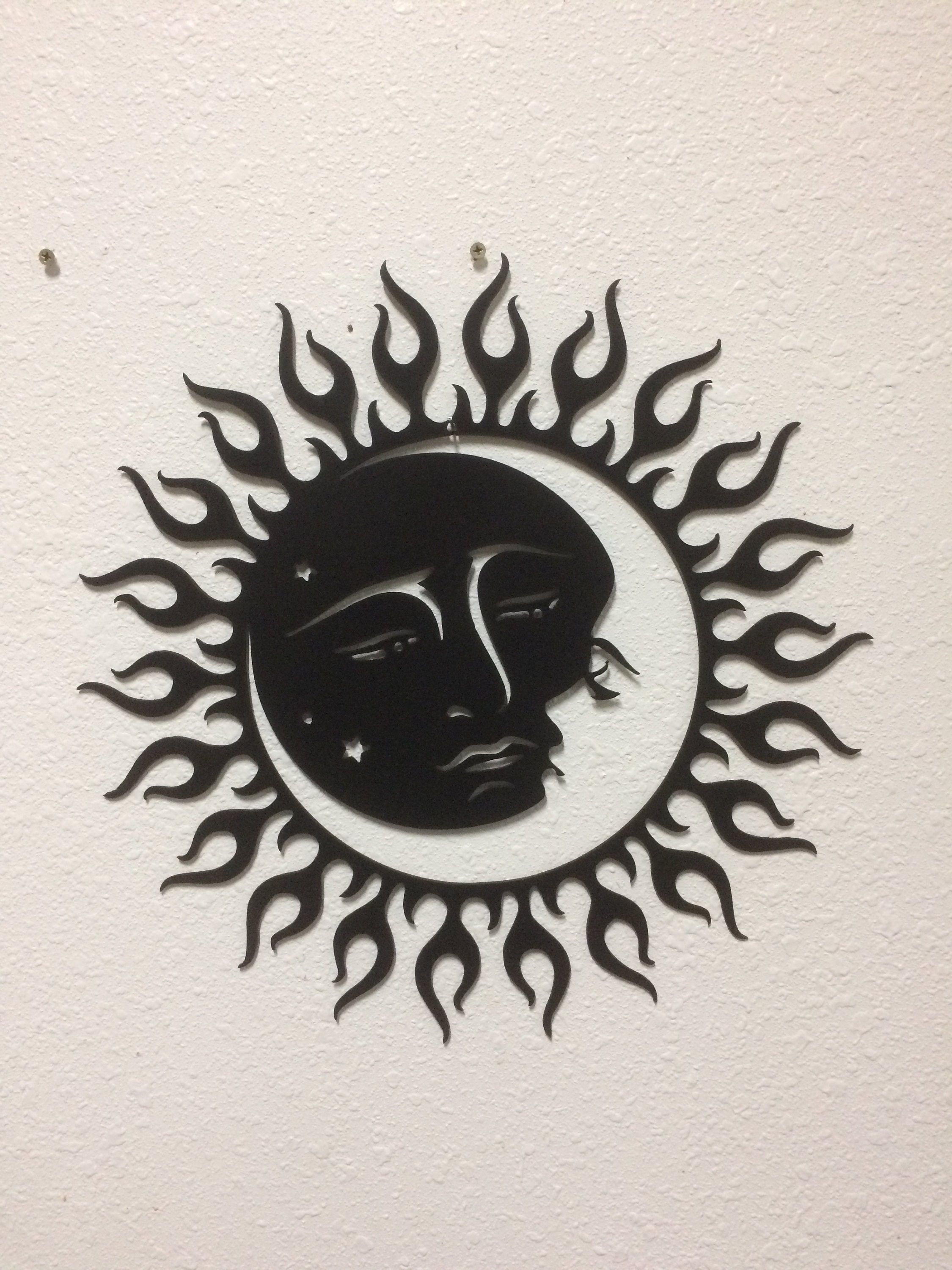 Sun Moon Stars Metal Art Wall Art Home Decor Garden Art – Etsy Regarding Latest Sun Moon Star Wall Art (View 15 of 20)